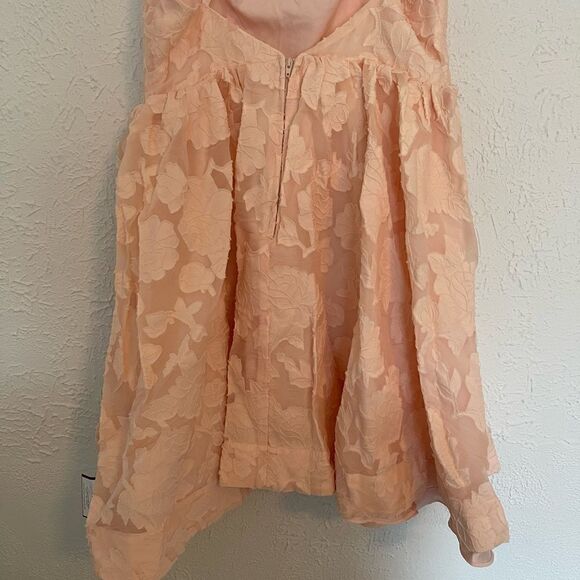 Keepsake the Label Offset Embroidered Mini Dress in Nude - Picture 6 of 12